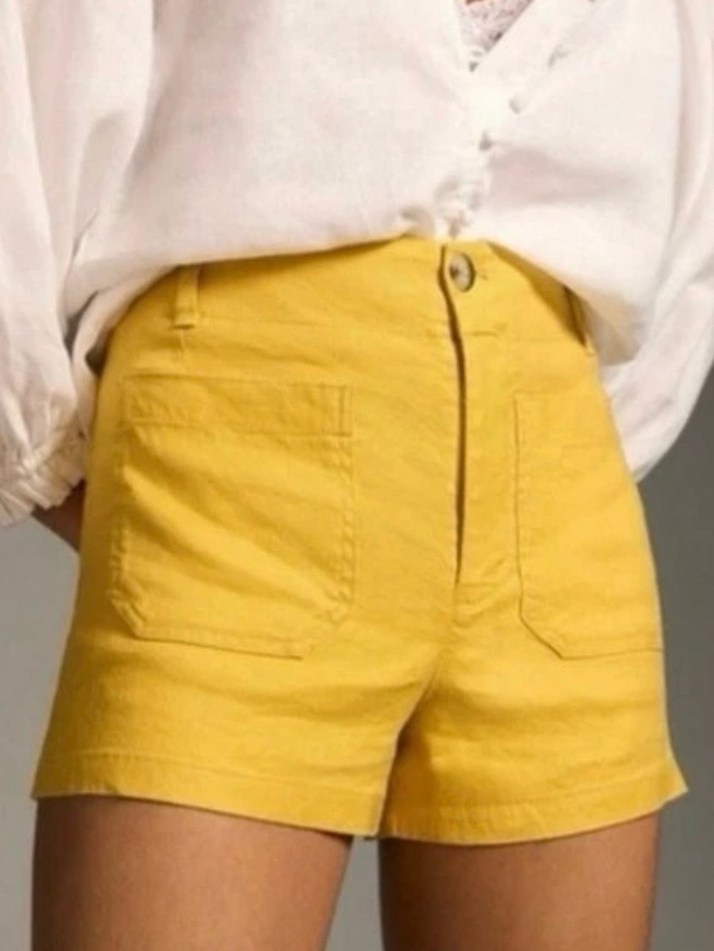 MAEVE Colette Shorts Yellow, Size 31